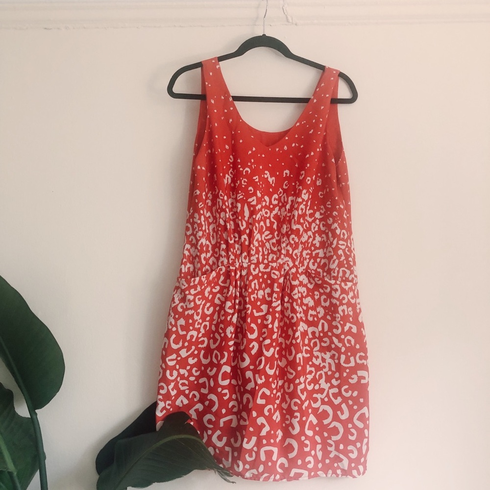 Joe Fresh Red Leopard Pattern Dress